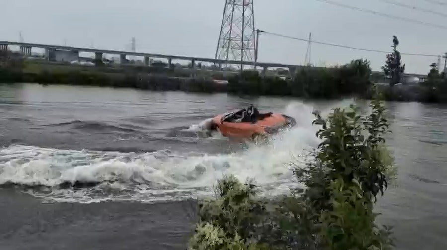 Sea trial — every hull is water-tested before it ships.